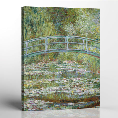 Monet Wall Art, Lily Painting, Monet Canvas Wall Art, Water Lily Pond Canvas Print, Claud Monet Prints, Ready To Hang for Living Room Home Wall Decor, C2419