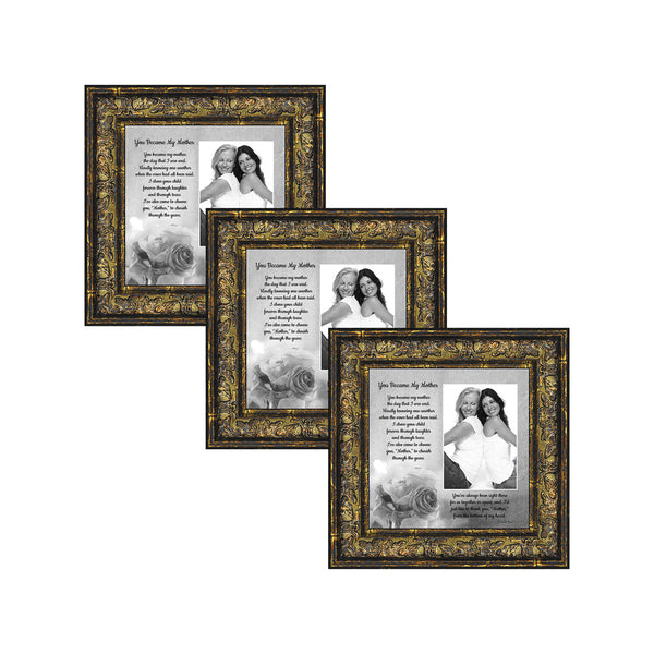 Picture Frame Set, 3 Piece Customizable Multi pack, 3-4x4, for Instagram Photo Wall Gallery or Tabletop Display