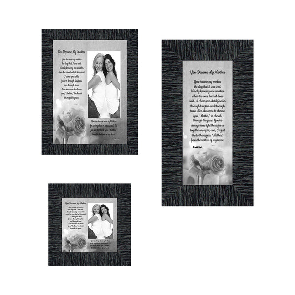 Picture Frame Set, 3 Piece Customizable Gallery Multi pack, 1-5x7, 1-4x10, 1-4x4, for Tabletop or Wall Display