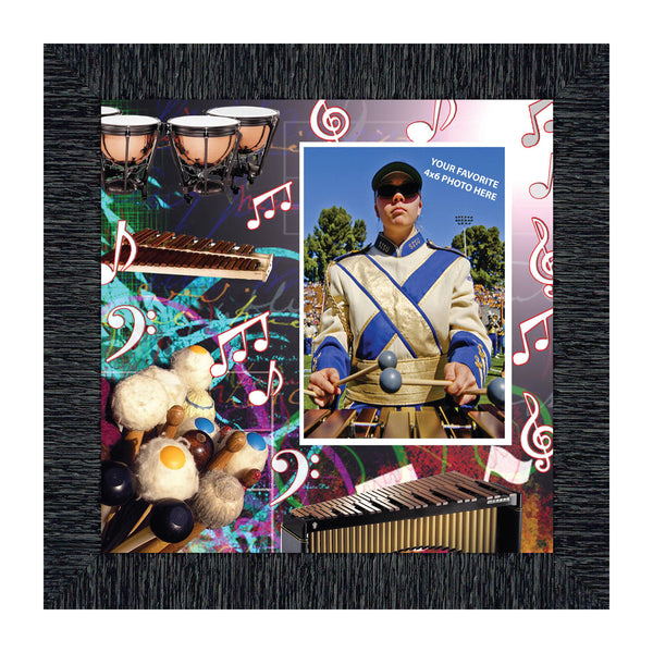 Mallets, Xylophone, Timpani Marching or Concert Band Personalized Picture Frame, 10X10 3509