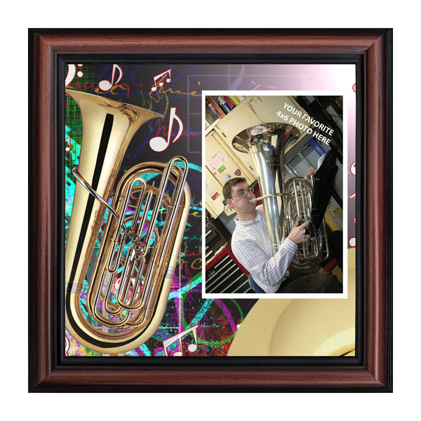 Tuba,  Marching or Concert Band Personalized Picture Frame, 10X10 3516