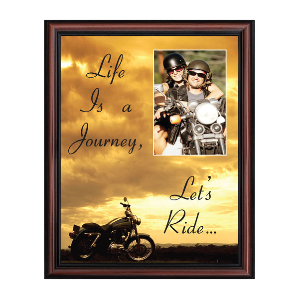 Harley Davidson Gifts for Men and Women, Classic Harley Picture Frame, Harley Davidson Wedding Gifts, Biker Motorcycle Accessories for Men, Unique Motorcycle Wall Decor, 5007