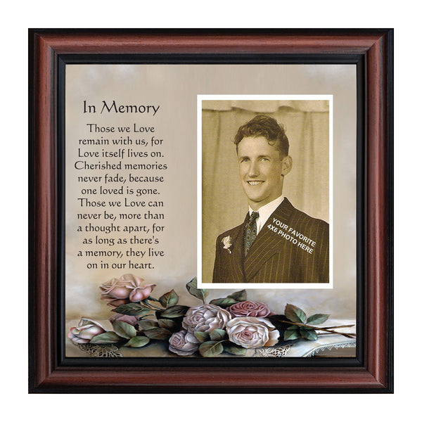 Picture Frame In Memory of a Loved One, Condolence or Sympathy Gift, 10x10 6532