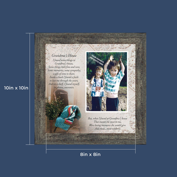 Grandmas House, Grandparent's Day Gift, Personalized Picture Frame from Grandchild, 10X10 6724