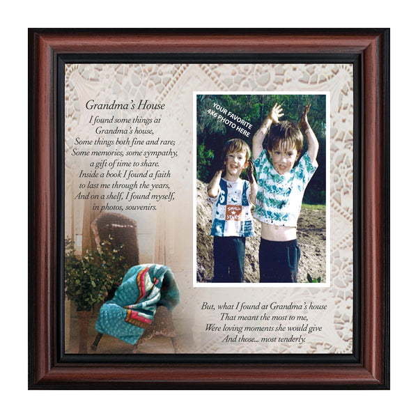 Grandmas House, Grandparent's Day Gift, Personalized Picture Frame from Grandchild, 10X10 6724