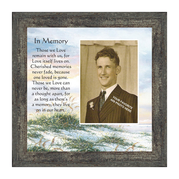 In Memory, for the Loss of Loved One, Sympathy or Condolence Framed Gift, Personalized Picture Frame, 10x10 6732
