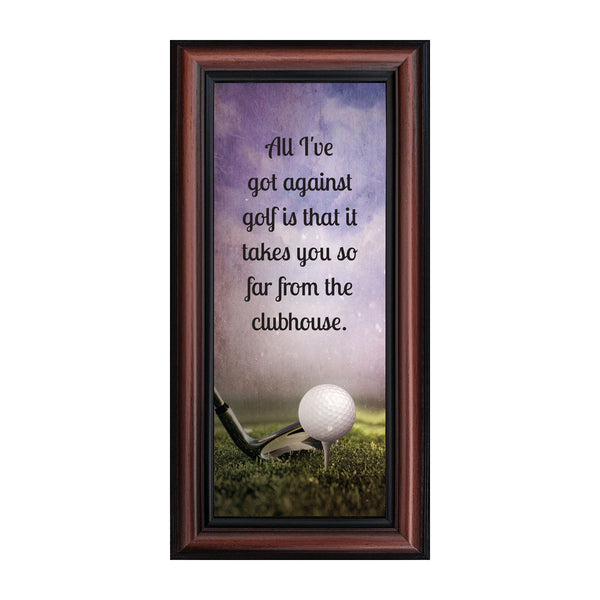 Golf, Funny Golf Gifts for Men and Women, Picture Framed Poem, 6x12 7367