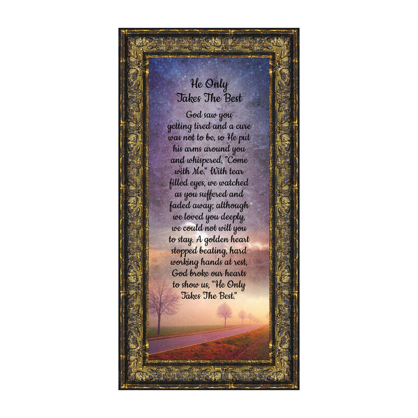 Memorial Picture Frame, Sympathy Gifts for Loss of Mother, Loss of Father Gift, Bereavement Gifts for Sympathy Gift Baskets or Condolence Card, Photo Frame In Memory of Loved One, 6385