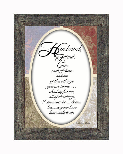 My Husband, Gift For Husband From Wife for Anniversary, Picture Frame For Men, 7x9 77917
