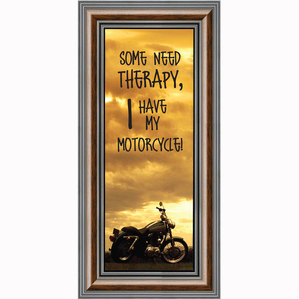 Some Need Therapy, Gifts for Motorcycle Riders, Motorcycle Picture Frame, 6x12 7869