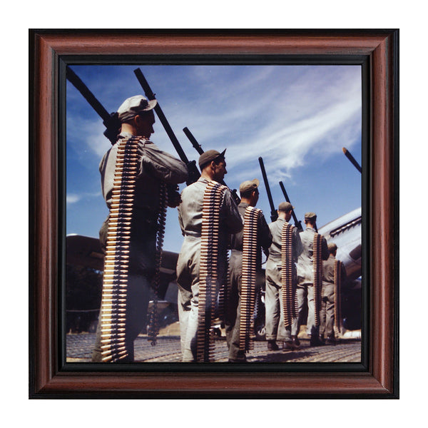 P-51 Mustang Fighter’s Guns and Ammunition, Aviation Picture Frame, 10x10 8518