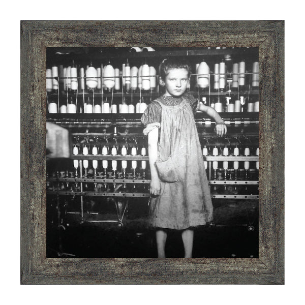 Cotton Mill Girl, Vintage Gifts, Historical Picture Frame, 10x10 8532