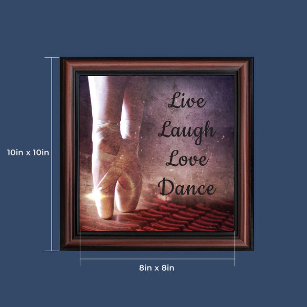 Ballet, Dancer Gifts for Teen Girls or Women, Framed Ballet Slippers, 10x10 8665
