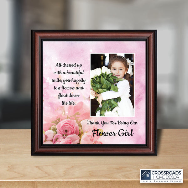 Flower Girl, Thank You for Being in our Wedding Gift, Gift from Bride and Groom to Flower Girl, 10x10 6388
