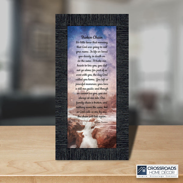 Sympathy Gift In Memory of Loved One, Memorial Picture Frames For Loss Of Loved One, Memorial Grieving Gifts, Condolence Card, Bereavement Gifts for Loss of Mother or Father, Broken Chain Frame, 6382
