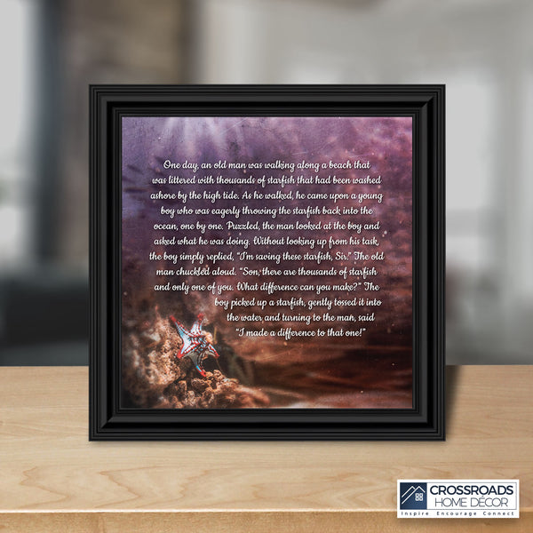 The Starfish Story Teacher Gift, The Legend of the Starfish Wall Decor, Thank You Gifts or Encouragement Gifts, Thinking of You Gifts, Add to Your Thank You Gift Basket, Framed Home Décor, 6396