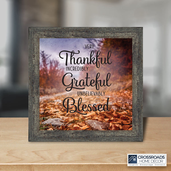 Very Thankful, Inspirational Quotes, Blessings Fall Decor, 10x10 6420