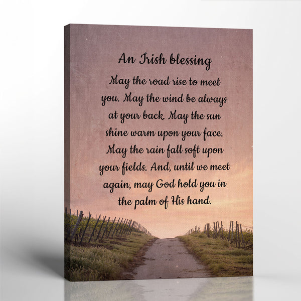 Irish Blessing Canvas Frame, Irish Decor, Irish Wall Decor, Irish Prayer. Ready To Hang for Living Room Home Wall Decor, C2103