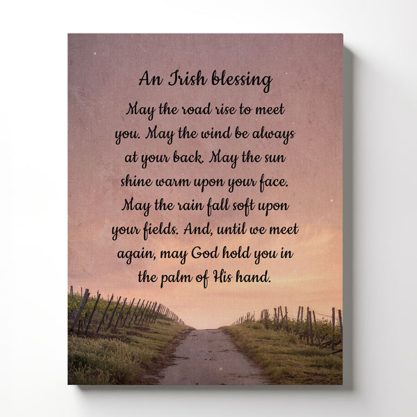 Irish Blessing Canvas Frame, Irish Decor, Irish Wall Decor, Irish Prayer. Ready To Hang for Living Room Home Wall Decor, C2103