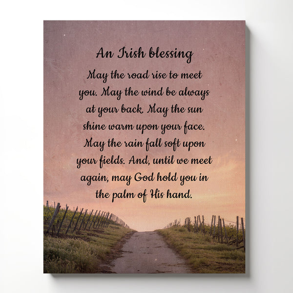 Irish Blessing Canvas Frame, Irish Decor, Irish Wall Decor, Irish Prayer. Ready To Hang for Living Room Home Wall Decor, C2103