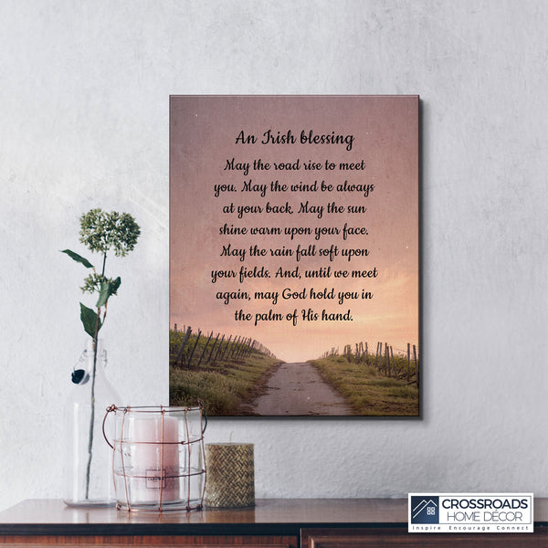 Irish Blessing Canvas Frame, Irish Decor, Irish Wall Decor, Irish Prayer. Ready To Hang for Living Room Home Wall Decor, C2103