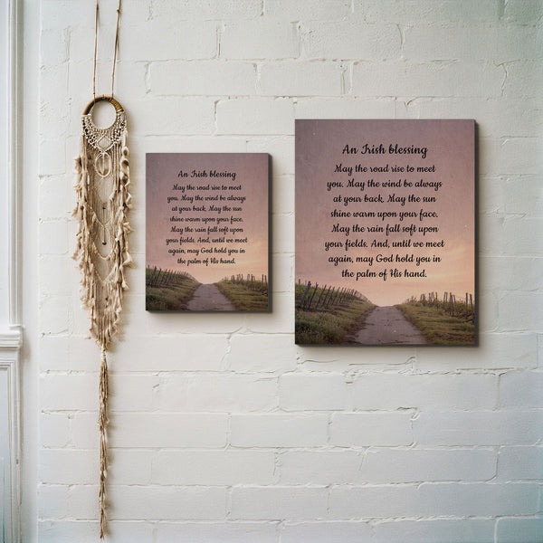 Irish Blessing Canvas Frame, Irish Decor, Irish Wall Decor, Irish Prayer. Ready To Hang for Living Room Home Wall Decor, C2103