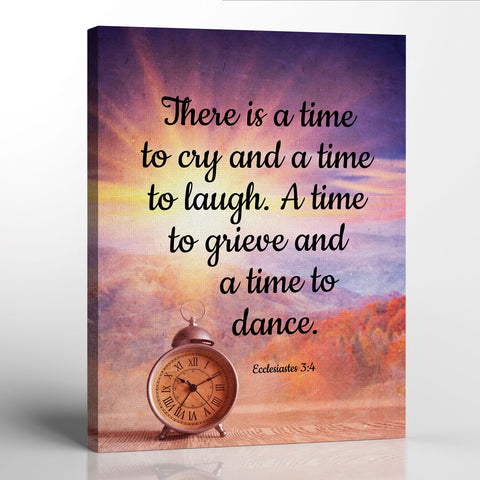 A Time to Laugh Canvas Print, Ecclesiastes, To Everything There is a Season, Live Love laugh Wall Decor, Ecclesiastes 3, Ready To Hang for Living Room Home Wall Decor, C2120