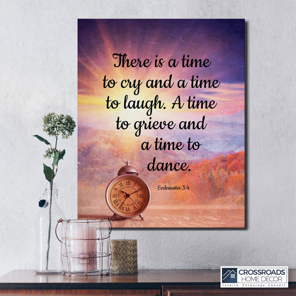 A Time to Laugh Canvas Print, Ecclesiastes, To Everything There is a Season, Live Love laugh Wall Decor, Ecclesiastes 3, Ready To Hang for Living Room Home Wall Decor, C2120