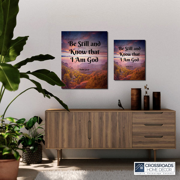 Be Still and Know Wall Decor, Psalms 46 10 Canvas Print, Be Still and Know Wall Art, Ready To Hang for Living Room Home Wall Art, C2124