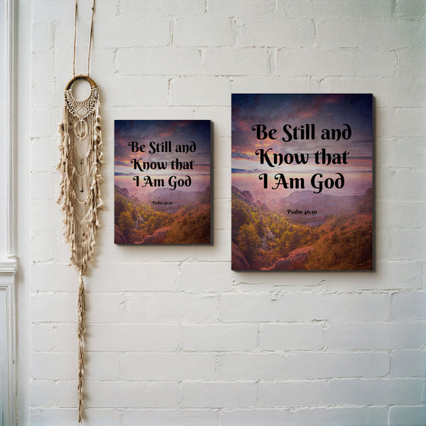 Be Still and Know Wall Decor, Psalms 46 10 Canvas Print, Be Still and Know Wall Art, Ready To Hang for Living Room Home Wall Art, C2124