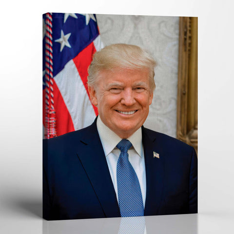 Portrait of Trump Printed Canvas, Trump Merchandise, Donald Trump Official, Trump Posters for Walls, Donald Trump Picture, Ready To Hang for Living Room Home Wall Art, C2241