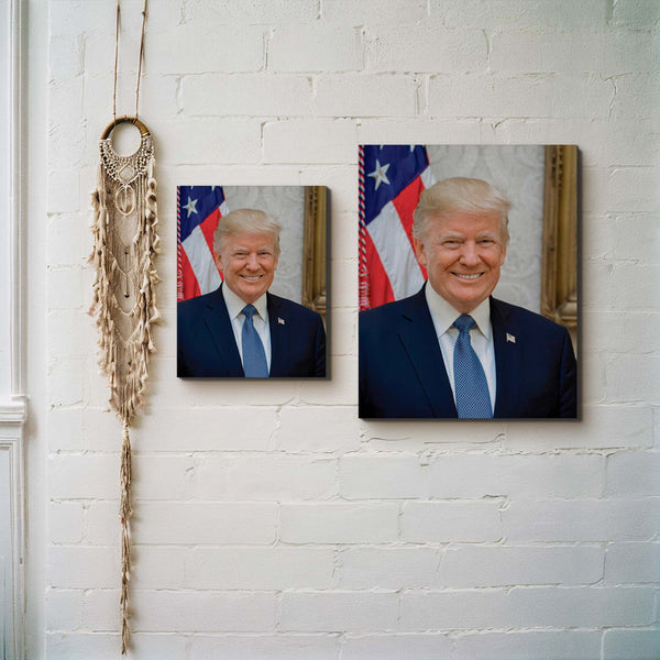 Portrait of Trump Printed Canvas, Trump Merchandise, Donald Trump Official, Trump Posters for Walls, Donald Trump Picture, Ready To Hang for Living Room Home Wall Art, C2241