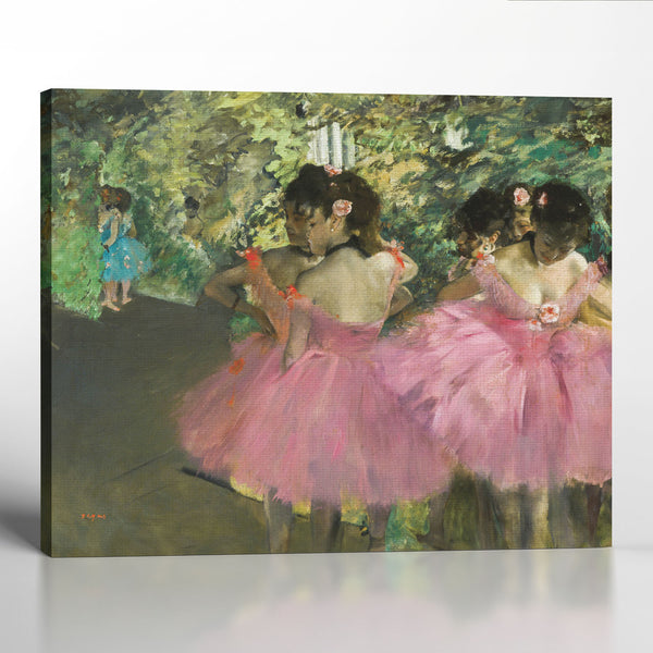 Canvas Prints Wall Art, Degas Wall Art, Dancers in Pink Canvas Print, Ballet Dancer Poster, Degas Wall Art, Fine Art, Ready To Hang for Living Room Home Wall Decor, C2424