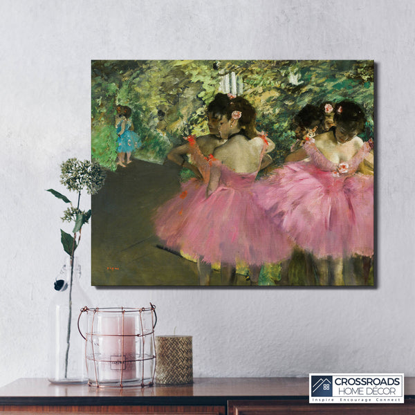 Canvas Prints Wall Art, Degas Wall Art, Dancers in Pink Canvas Print, Ballet Dancer Poster, Degas Wall Art, Fine Art, Ready To Hang for Living Room Home Wall Decor, C2424