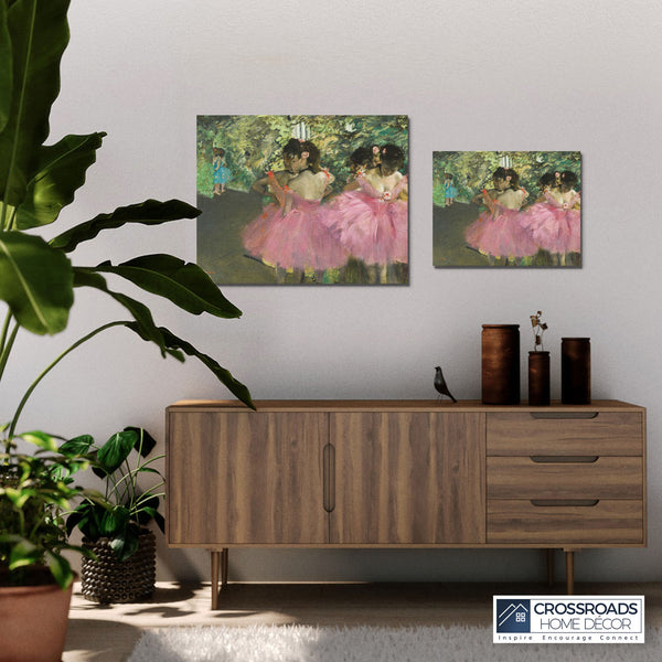 Canvas Prints Wall Art, Degas Wall Art, Dancers in Pink Canvas Print, Ballet Dancer Poster, Degas Wall Art, Fine Art, Ready To Hang for Living Room Home Wall Decor, C2424