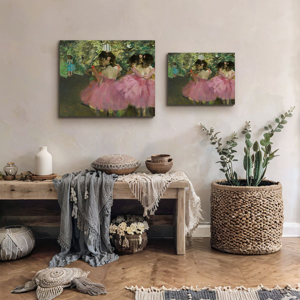 Canvas Prints Wall Art, Degas Wall Art, Dancers in Pink Canvas Print, Ballet Dancer Poster, Degas Wall Art, Fine Art, Ready To Hang for Living Room Home Wall Decor, C2424