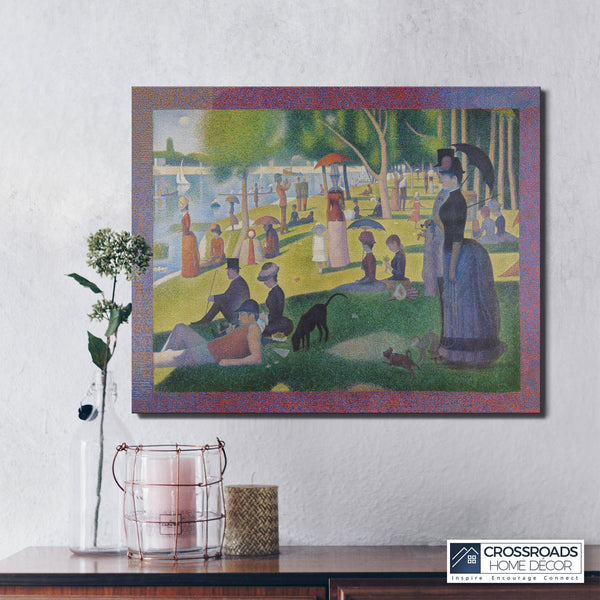 Famous Paintings Wall Art, George Seurat Canvas, Famous Paintings, A Sunday on La Grande Jette Canvas Print, Famous Art Prints, Ready To Hang for Living Room Home Wall Decor, C2426