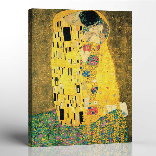 Gustav Klimt Wall Art, The Kiss Canvas Print, Klimt the Kiss, Fine Art, Famous Oil Paintings, The Kiss Art Canvas, Ready To Hang for Living Room Home Wall Decor, C2427