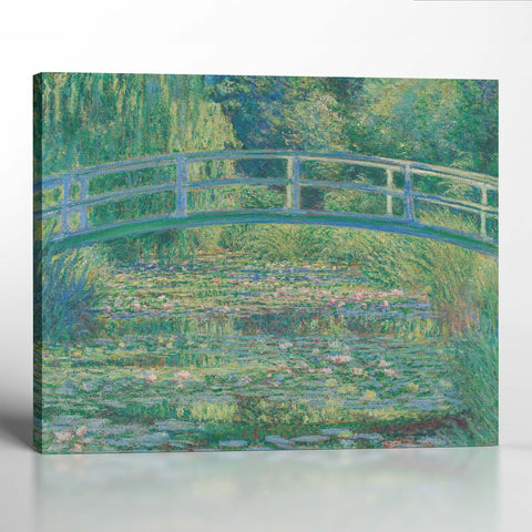 Monet Wall Art, Monet Canvas Wall Art, Water Lily Pond Canvas Print, Monet Prints, Impressions Wall Art, Water Lily Decor, Ready To Hang for Living Room Home Wall Decor, C2428