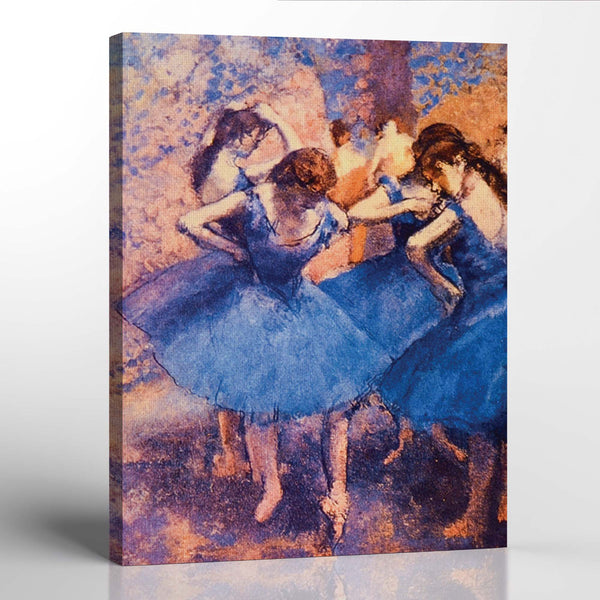 Ballerina Wall Art, Dance Wall Art, Dancers in Blue Canvas Print by Degas, Degas Wall Art, Women Wall Art Canvas, Ready To Hang for Living Room Home Wall Decor, C2434