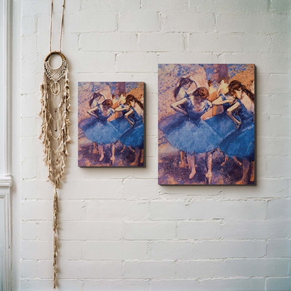 Ballerina Wall Art, Dance Wall Art, Dancers in Blue Canvas Print by Degas, Degas Wall Art, Women Wall Art Canvas, Ready To Hang for Living Room Home Wall Decor, C2434