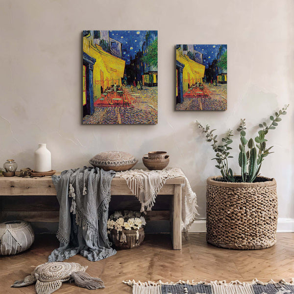 Van Gogh Wall Art, Cafe Terrace At Night, Van Gogh Canvas Wall Art, Night Cafe Van Gogh, Ready To Hang for Living Room Home Wall Art, C2437