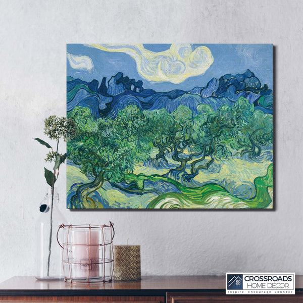 Wall Decor For Office, The Olive Trees by Van Gogh Canvas Print, Van Gogh Prints, Impressionist Wall Art, Ready To Hang for Living Room Home Wall Art, C2438