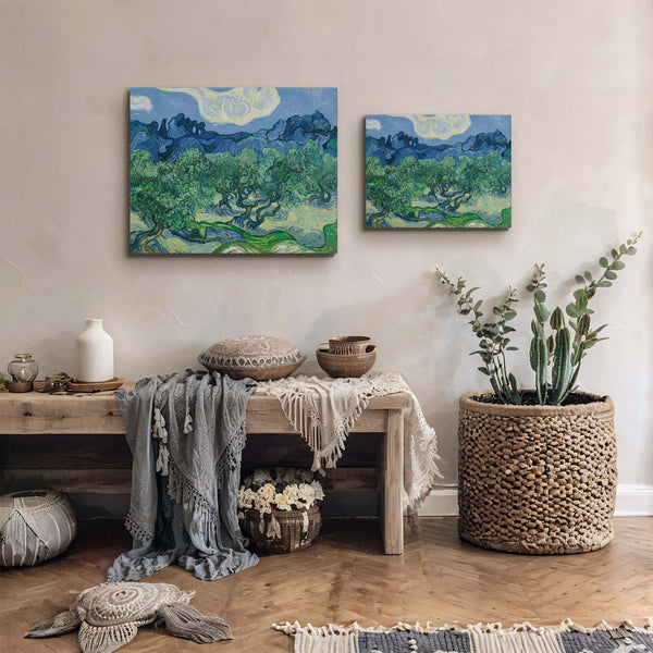 Wall Decor For Office, The Olive Trees by Van Gogh Canvas Print, Van Gogh Prints, Impressionist Wall Art, Ready To Hang for Living Room Home Wall Art, C2438