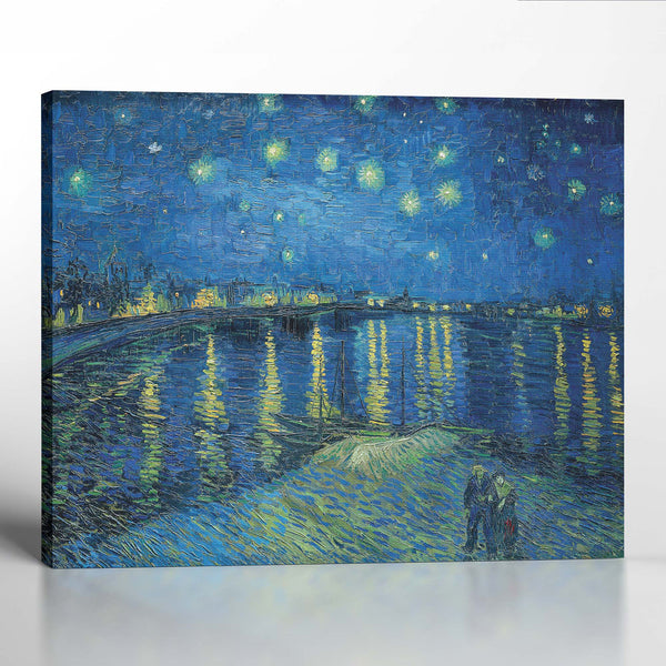 Starry Night Decor, Van Gogh Wall Art Starry Night Over the Rhone Canvas Print, Van Gogh Canvas Wall Art, Ready To Hang for Living Room Home Wall Decor, C2439