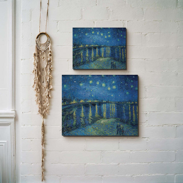 Starry Night Decor, Van Gogh Wall Art Starry Night Over the Rhone Canvas Print, Van Gogh Canvas Wall Art, Ready To Hang for Living Room Home Wall Decor, C2439