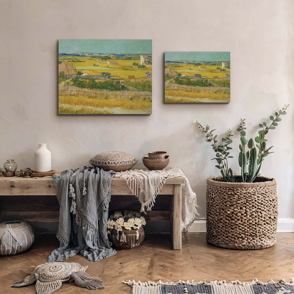 Harvest by Van Gogh, Vincent Van Gogh Wall Decor, Van Gogh Canvas Wall Art, Ready To Hang for Living Room Home Wall Decor, C2442