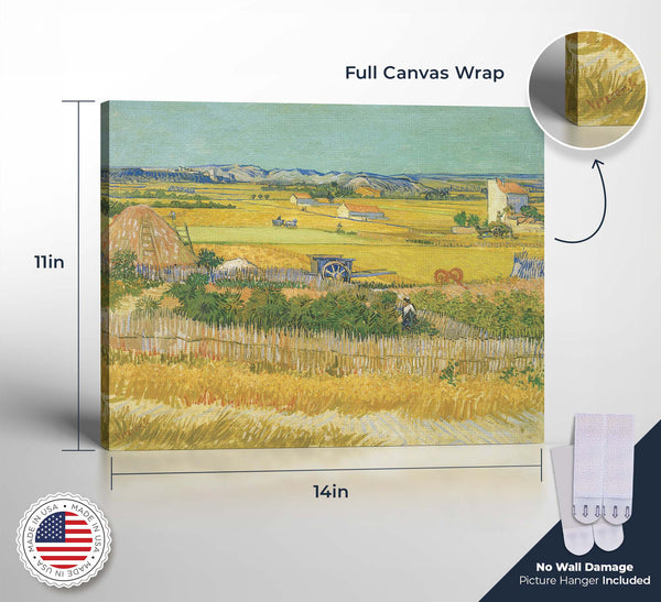 Harvest by Van Gogh, Vincent Van Gogh Wall Decor, Van Gogh Canvas Wall Art, Ready To Hang for Living Room Home Wall Decor, C2442