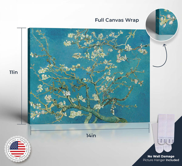 Fine Art Almond Blossom by Van Gogh, Van Gogh Wall Art, Almond Tree Van Gogh, Van Gogh Almond Blossom, Ready To Hang for Living Room Home Wall Art, C2443