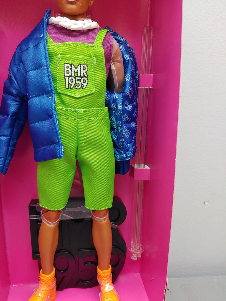 Barbie fashions ken doll clothes pack, neon green shirt with flame